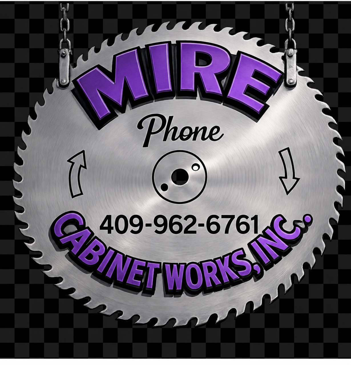 Mire Cabinet Works Sign
